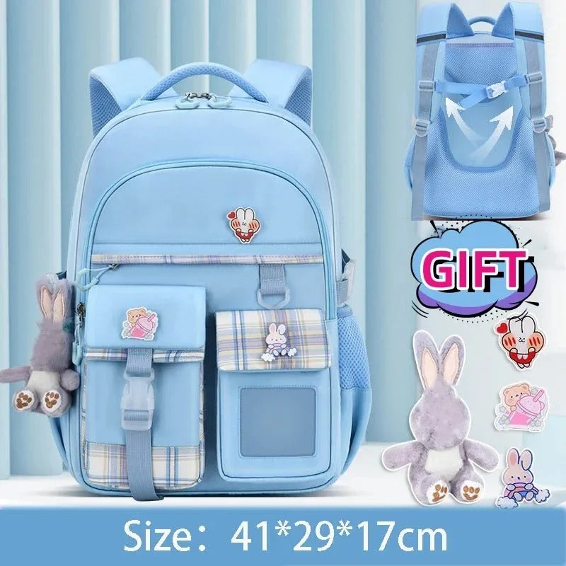 Waterproof New Lightweight Backpack For Primary School Girls And Children Large Capacity Spinal Protection Backpack For Girls