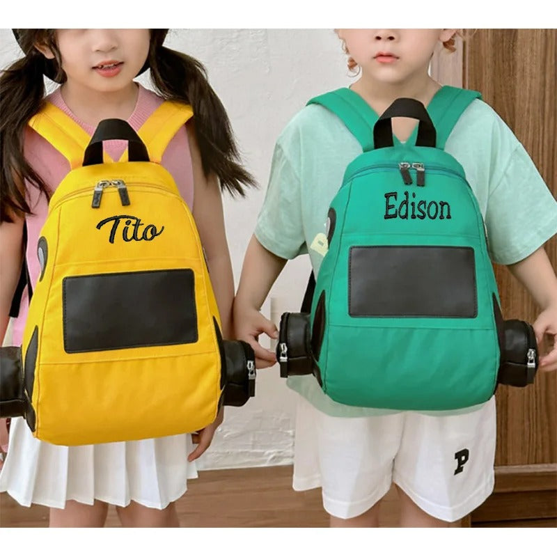 Stylish Cartoon car Backpack, Cute Boys And Girls, Kindergarten Backpack