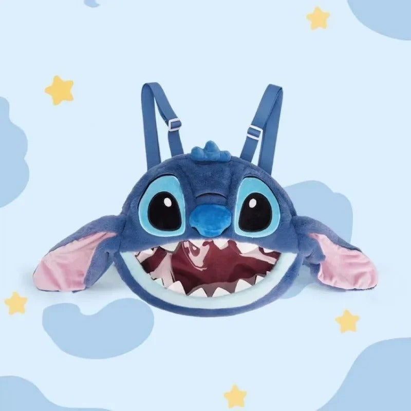 Stitch Animation Cartoon Plush Backpack Creative Kawaii Large Capacity School Bag Personalized Children's Plush Toy